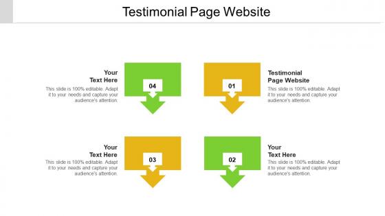 Testimonial page website ppt powerpoint presentation infographics objects cpb