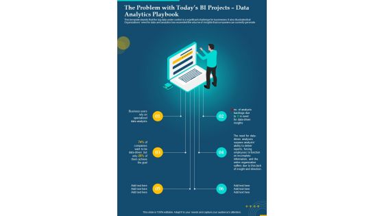 The Problem With Todays Bi Projects Data Analytics Playbook One Pager Sample Example Document