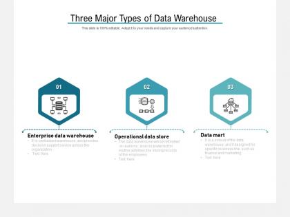 Three major types of data warehouse