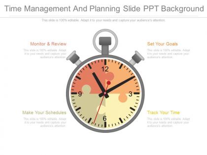 Time management and planning slide ppt background