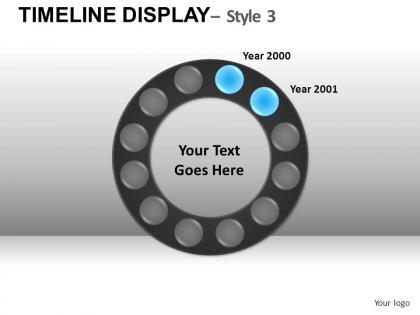 Timeline display 3 powerpoint presentation slides db