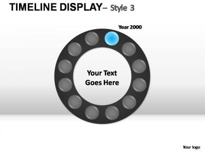 Timeline display style 3 powerpoint presentation slides