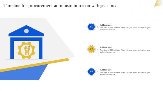 Timeline For Procurement Administration Icon With Gear Box