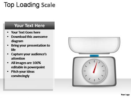 Top loading scale powerpoint presentation slides