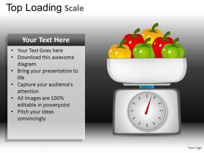 Top loading scale powerpoint presentation slides db