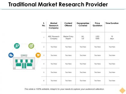 Traditional market research provider ppt inspiration portfolio