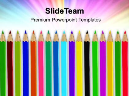 Training powerpoint templates colored pencils education ppt theme