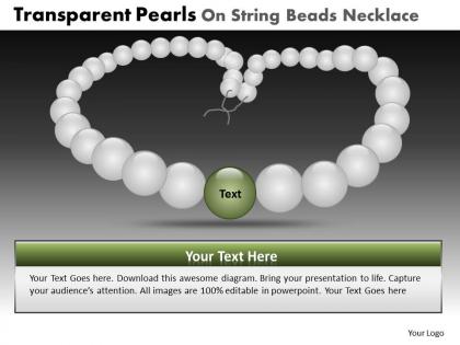 Transparent pearls on string beads necklace powerpoint slides and ppt templates db