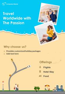 Travel agency business two page brochure template