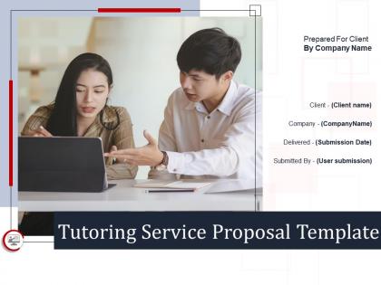 Tutoring service proposal template powerpoint presentation slides