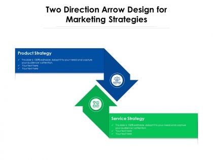 Two direction arrow design for marketing strategies