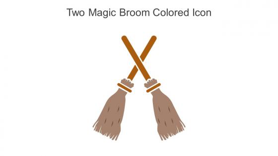 Two Magic Broom Colored Icon In Powerpoint Pptx Png And Editable Eps Format