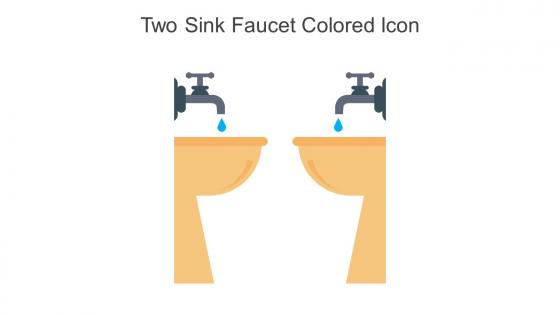 Two Sink Faucet Colored Icon In Powerpoint Pptx Png And Editable Eps Format