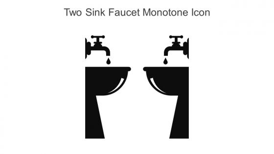 Two Sink Faucet Monotone Icon In Powerpoint Pptx Png And Editable Eps Format