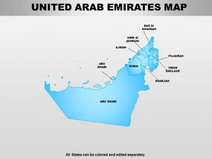 United arab emirates powerpoint maps