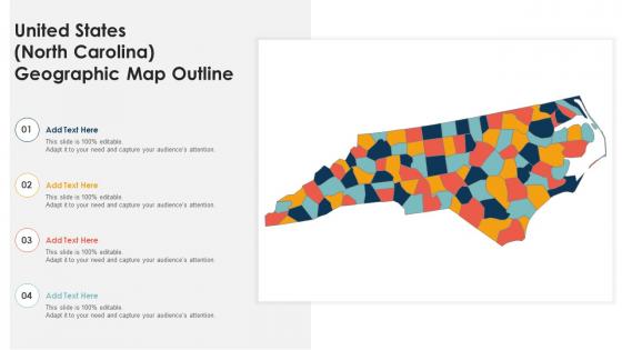 United States North Carolina Geographic Map Outline