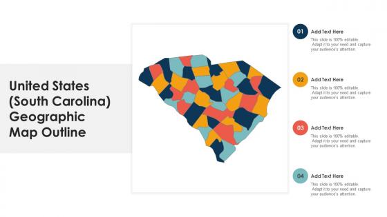 United States South Carolina Geographic Map Outline