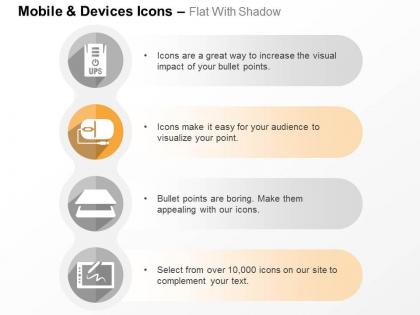 Ups joystick scanner tablet ppt icons graphics