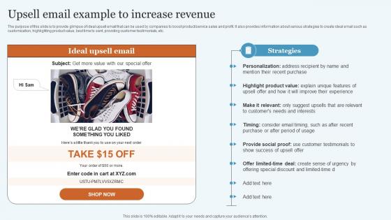 Upsell Email Example To Increase Database Marketing Practices To Increase MKT SS V