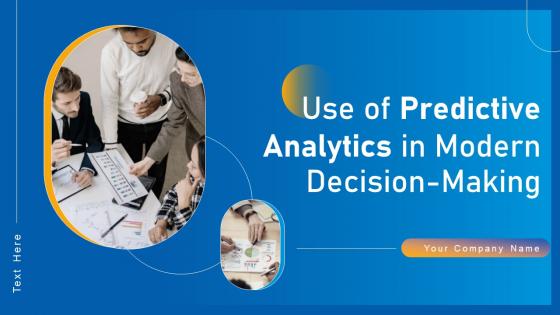 Use Of Predictive Analytics In Modern Decision Making Data Analytics CD