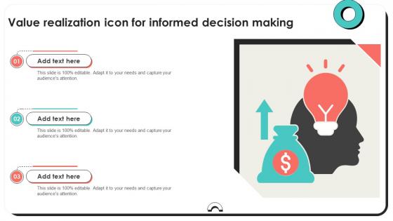 Value Realization Icon For Informed Decision Making