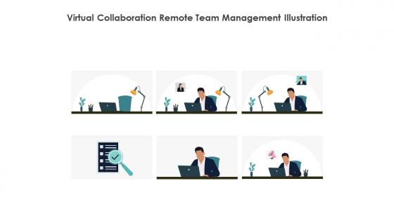 Virtual Collaboration Remote Team Management Illustration