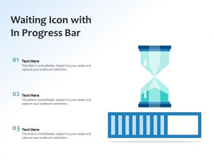 Waiting icon with in progress bar