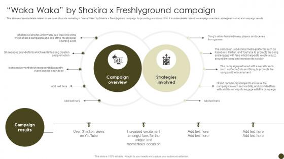 Waka Waka By Shakira X Freshlyground Tactics To Effectively Promote Sports Events Strategy SS V