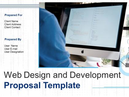 Web design and development proposal template powerpoint presentation slides