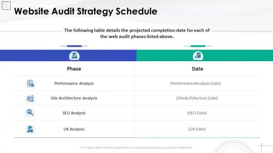 Website audit strategy proposal template website audit strategy schedule