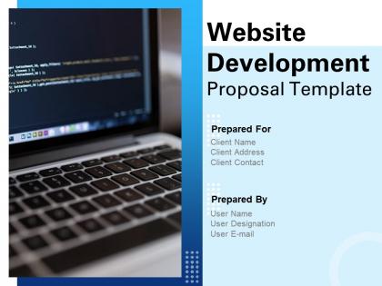 Website development proposal template powerpoint presentation slides