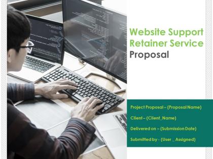 Website support retainer service proposal powerpoint presentation slides