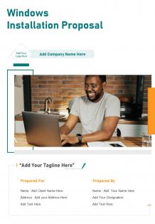Windows installation proposal example document report doc pdf ppt