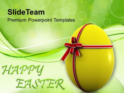 Wish happy easter with surprise egg powerpoint templates ppt themes and graphics 0313