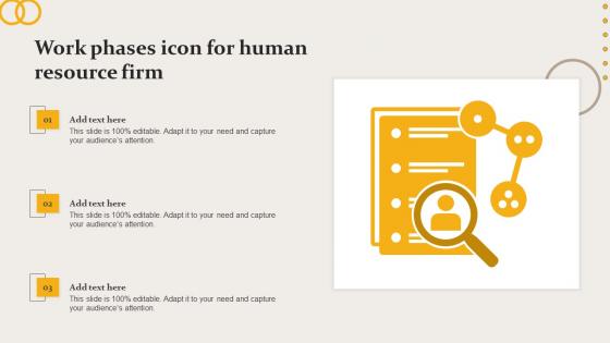 Work Phases Icon For Human Resource Firm