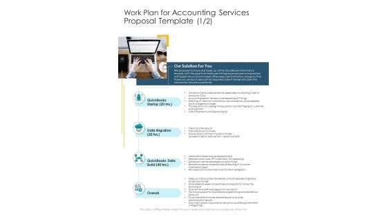 Work Plan For Accounting Services Proposal Template One Pager Sample Example Document