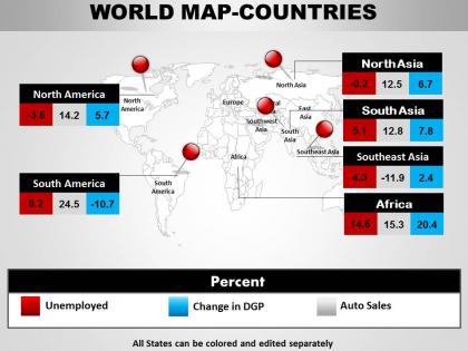 World continents powerpoint map 1314