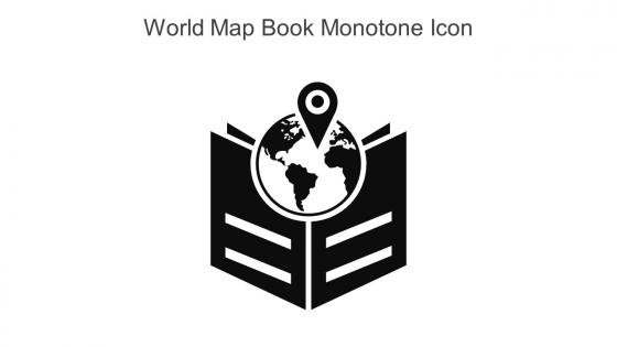 World Map Book Monotone Icon In Powerpoint Pptx Png And Editable Eps Format