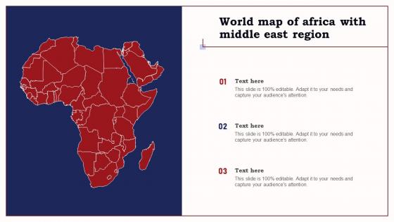 World Map Of Africa With Middle East Region