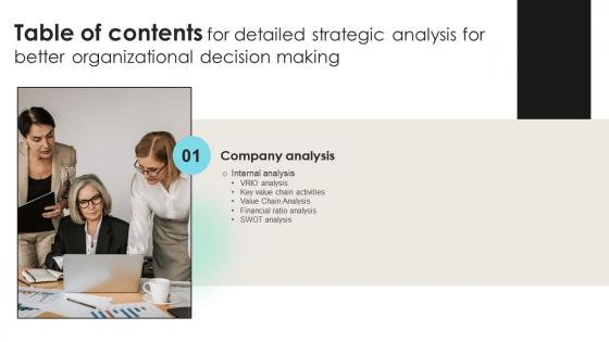 Y140 Detailed Strategic Analysis For Better Organizational Decision Making Table Of Contents Strategy SS V