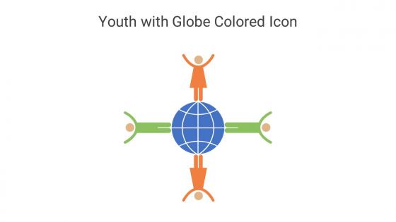 Youth With Globe Colored Icon In Powerpoint Pptx Png And Editable Eps Format